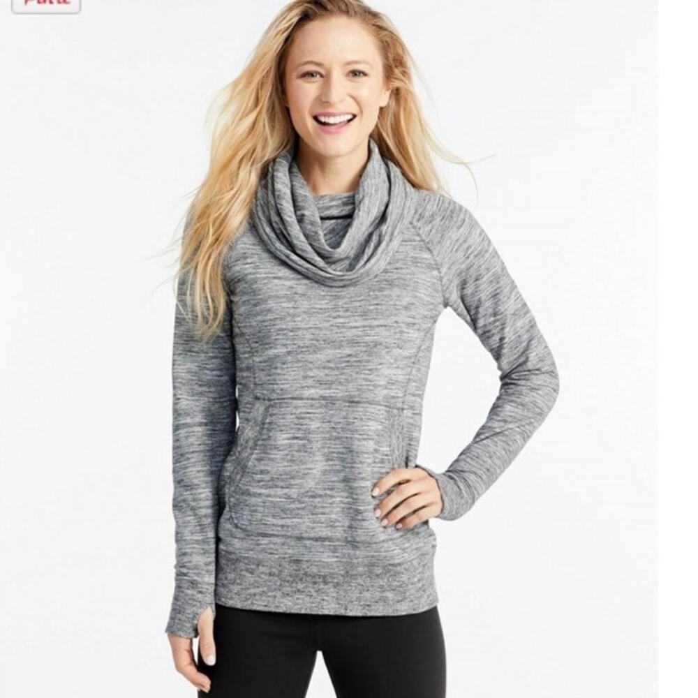 L.L Bean Marked Gray Cozy Cowl Neck Pullover Sweatshirt New MP Outdoor Active